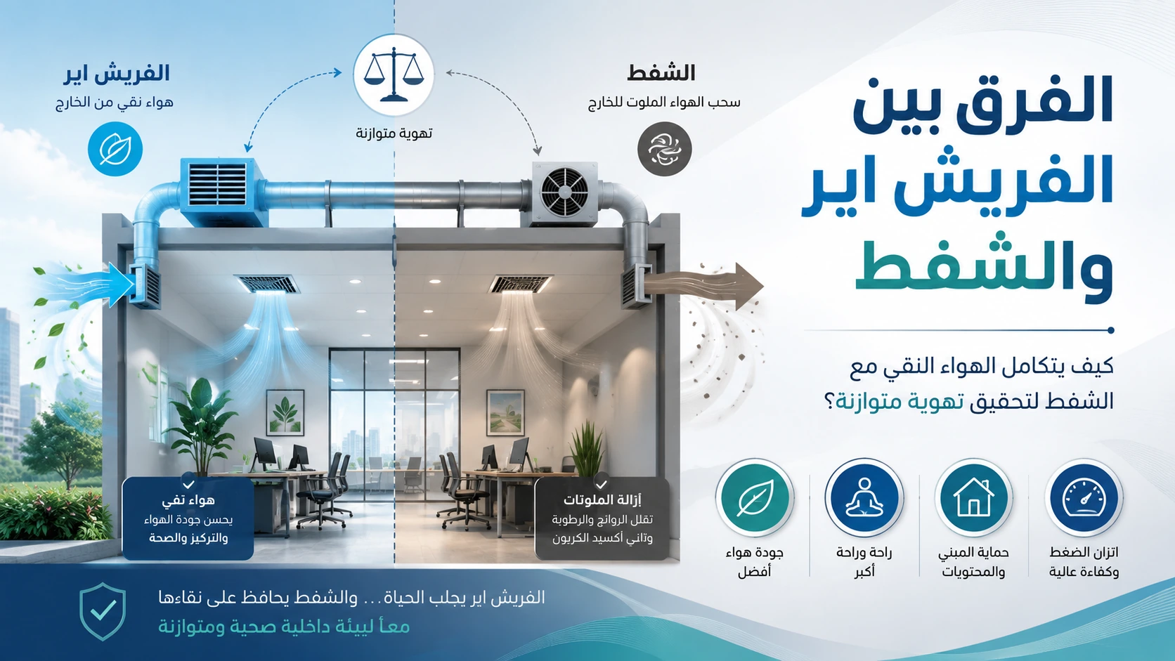 Difference between fresh air and exhaust ventilation